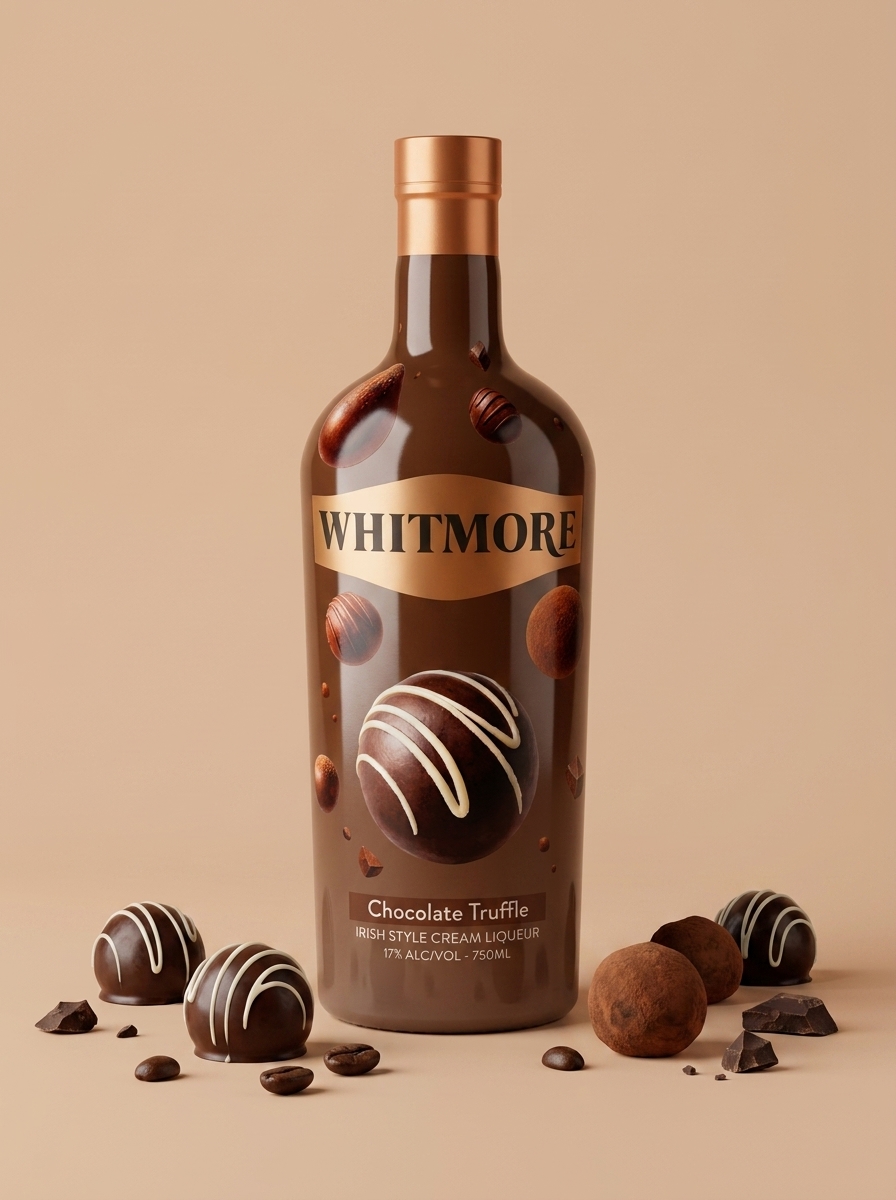Whitmore Chocolate Truffle bottle with chocolate truffles